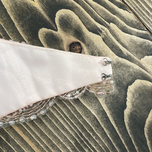 🌟Host Pick🌟Peach Rachel Allan Two Piece Sequined Gown - Picture 10 of 15